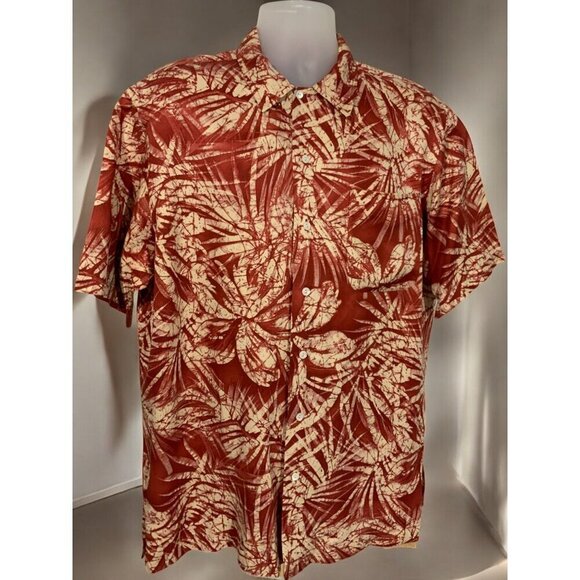 Polo Ralph Lauren Mens Large Linen Blend Clayton Hawaiian Tropical Button Shirt - Picture 2 of 7